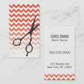 Chevron Scheren Friseur/ Kosmetiker Visitenkarte (Vorne/Hinten)