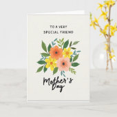 Chevron Spezial Bouquet Karte (Gelbe Blume)