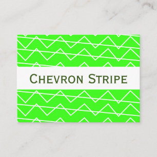 Chevron-Streifen Neon-Grün Geometrisch Visitenkarte