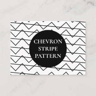 Chevron-Streifen Schwarz-Weiß-Geometrisches Muster Visitenkarte