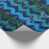 Chevron stripes: create your own pattern of names geschenkpapier (Ecke)