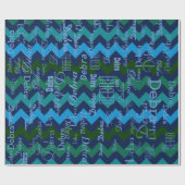 Chevron stripes: create your own pattern of names geschenkpapier (Flach)