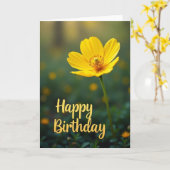 Chevron Vibrant Bloom Karte (Gelbe Blume)