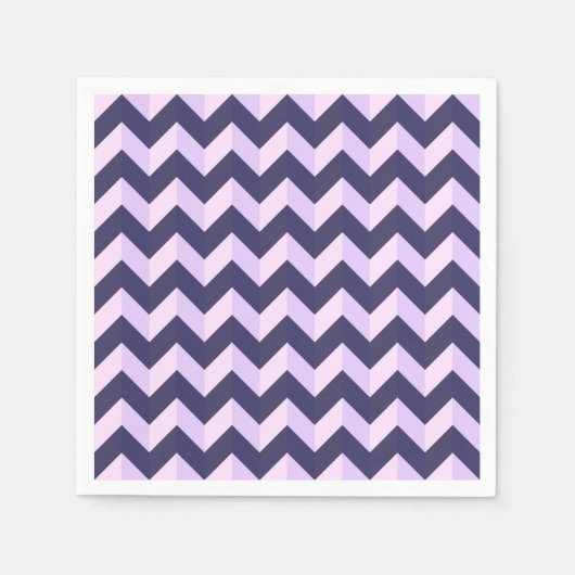 Chevron Violet Serviette (Vorderseite)
