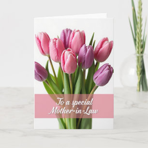Chevron Violette Blumenkarte Karte