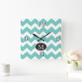 Chevron wall Clock Quadratische Wanduhr (Zuhause)