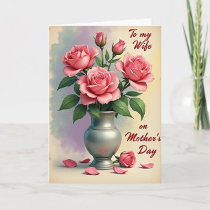 Chevron Watercolor Bloom Karte