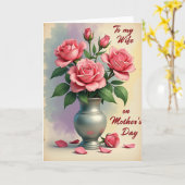 Chevron Watercolor Bloom Karte (Gelbe Blume)