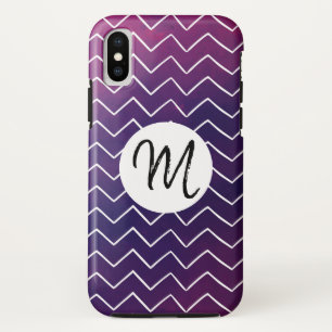 Chevron-Zeichnung Muster Monogramm Schrift Case-Mate iPhone Hülle