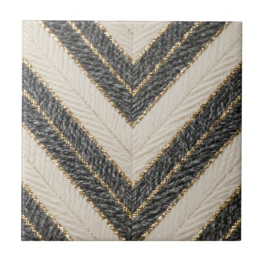 Chevron-Zickzack-Glamour-Muster Fliese (Vorderseite)