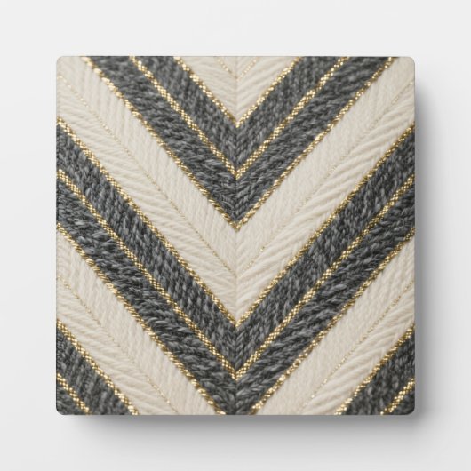Chevron-Zickzack-Glamour-Muster Fotoplatte (Vorderseite)