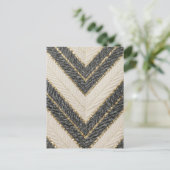 Chevron-Zickzack-Glamour-Muster Postkarte (Stehend Vorderseite)