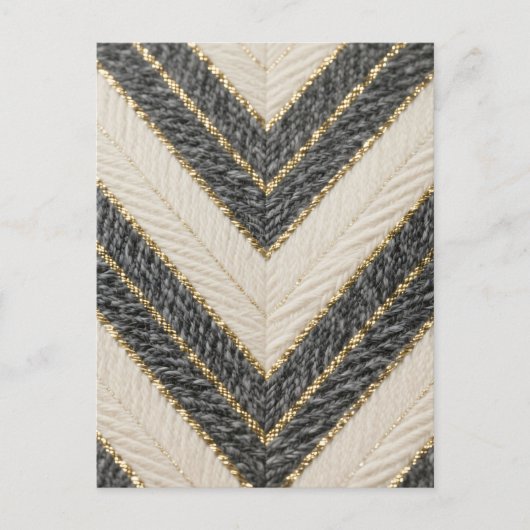 Chevron-Zickzack-Glamour-Muster Postkarte (Vorderseite)