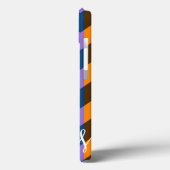 Chevron Zigzag Benutzerdefiniertes Monogramm 3 Case-Mate iPhone Hülle (Rückseite / Links)