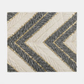Chevron Zigzag Glam Pattern Fleecedecke (Vorderseite (Horizontal))