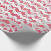 ChevronDalmatian Rosa und Weiß Geschenkpapier (Ecke)