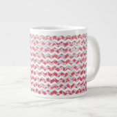 ChevronDalmatian Rosa und Weiß Jumbo-Tasse (Vorderseite Rechts)
