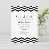 Chevrons Abschluss Einladung (Stehend Vorderseite)