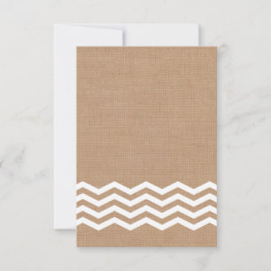 Chevrons auf Burlap-UAWG RSVP Karte