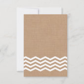 Chevrons auf Burlap-UAWG RSVP Karte (Vorderseite)