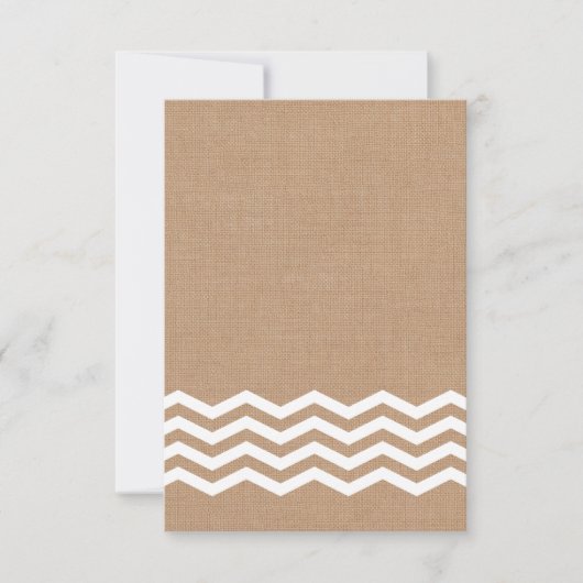 Chevrons auf Burlap-UAWG RSVP Karte (Vorderseite)