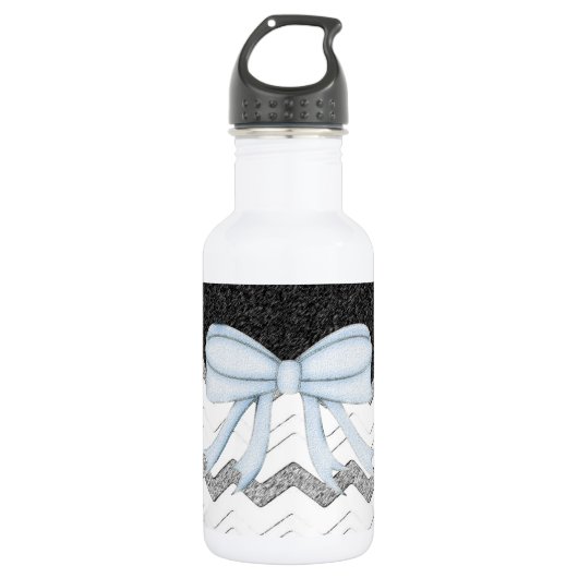 Chevrons Muster Dusche Party Office Destiny Edelstahlflasche (Vorderseite)