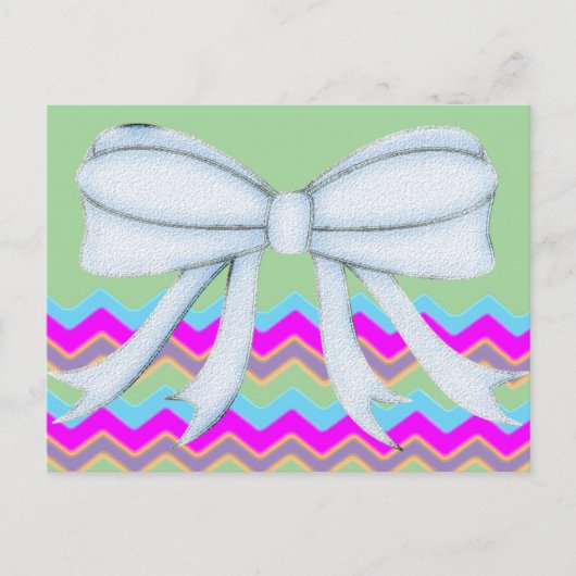 Chevrons Muster Dusche Party Office Destiny Postkarte (Vorderseite)