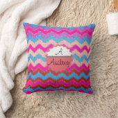 Chevrons Pattern Farbenfrohe Liebe Schicksal Kissen (Decke)