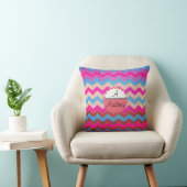 Chevrons Pattern Farbenfrohe Liebe Schicksal Kissen (Stuhl )