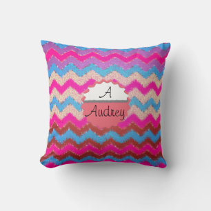 Chevrons Pattern Farbenfrohe Liebe Schicksal Kissen