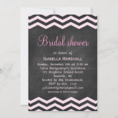 Chevrons über Chalk Bridal Dusche Einladung (Vorderseite)