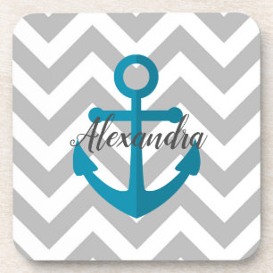 Chevrons und Anchor Getränkeuntersetzer
