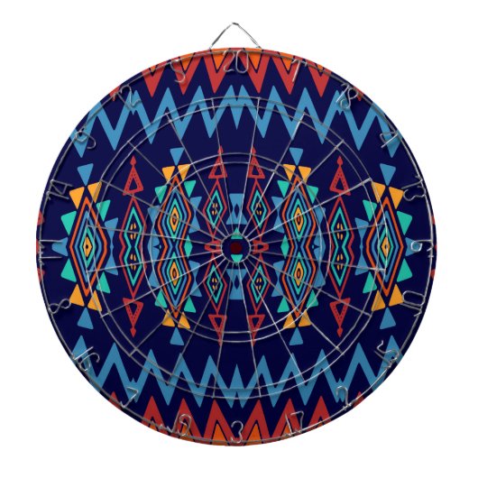 Chevrons und rhombus abstraktes Design Dartscheibe (vorne)