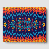 Chevrons und rhombus abstraktes Design Gästebuch (Rückseite)