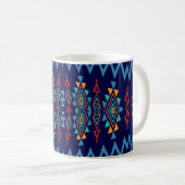 Chevrons und rhombus abstraktes Design Kaffeetasse (VorderseiteRechts)