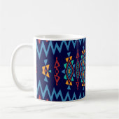 Chevrons und rhombus abstraktes Design Kaffeetasse (Links)