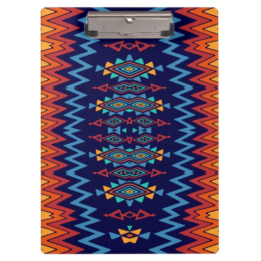 Chevrons und rhombus abstraktes Design Klemmbrett (Vorderseite)