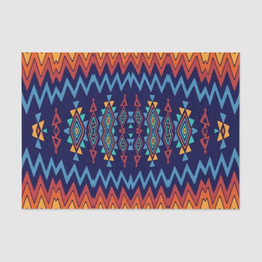 Chevrons und rhombus abstraktes Design Seidenpapier (Vorderseite)