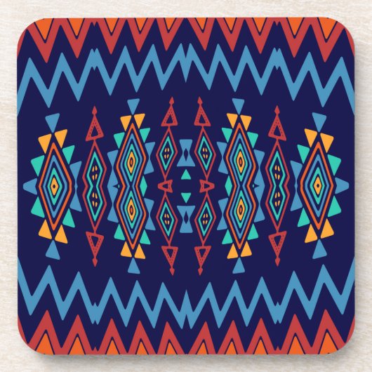 Chevrons und rhombus abstraktes Design Untersetzer (Vorderseite)