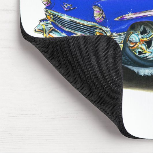Chevy 150-210 blaues Auto 1956 Mousepad (Ecke)