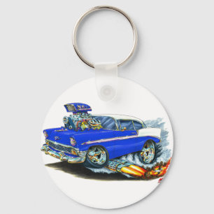 Chevy 150-210 blaues Auto 1956 Schlüsselanhänger