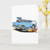 Chevy 150-210 lt 1956 Blue Car Karte (Gelbe Blume)