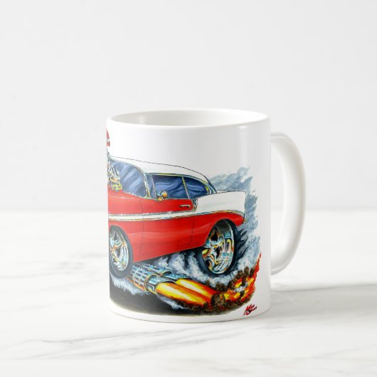 Chevy 150-210 rotes Auto 1956 Kaffeetasse (VorderseiteRechts)