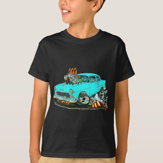 Chevy 150-210 Türkis-Auto 1955 T-Shirt (Vorderseite)