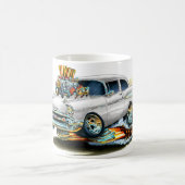 Chevy 150-210 weißes Auto 1957 Kaffeetasse (Mittel)