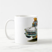Chevy 150-210 weißes Auto 1957 Kaffeetasse (Links)