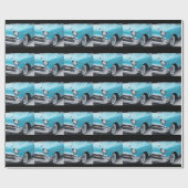 Chevy 1957 im Blau, Geschenkverpackung. Geschenkpapier (Flach)