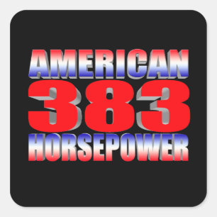 chevy 383 stroker quadratischer aufkleber