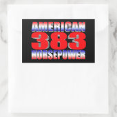 chevy 383 stroker rechteckiger aufkleber (Tasche)