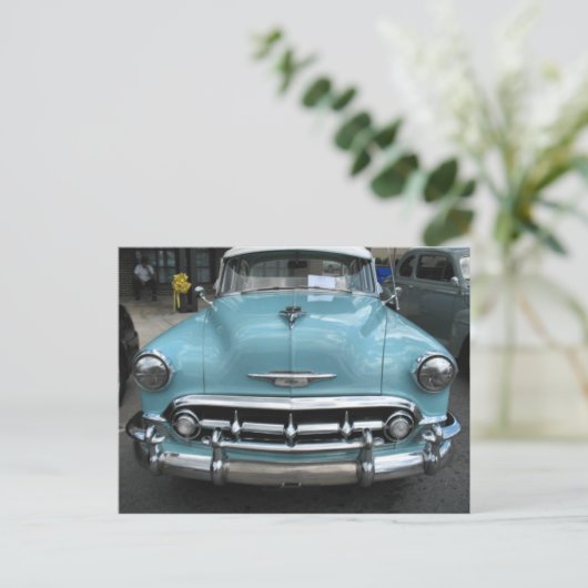 Chevy Bel Air 1953 Postkarte (Stehend Vorderseite)